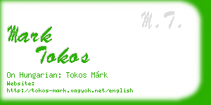 mark tokos business card